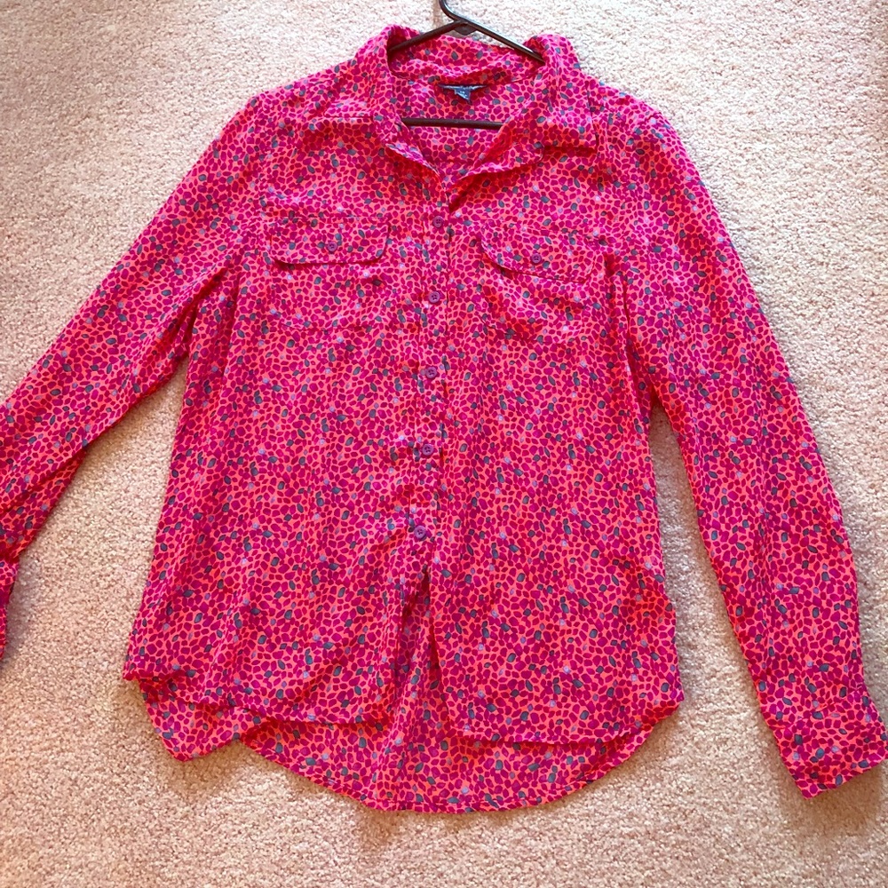 American eagle sheer button down large